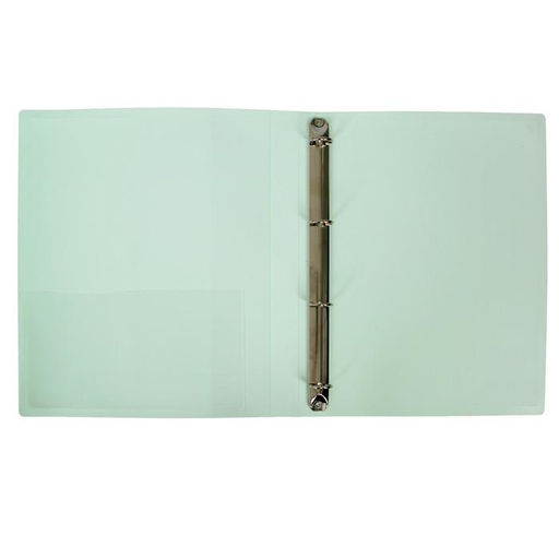 Папка на 4 кольцах А4, Calligrata, 25 мм, 700 мкм, внутренний карман, карман на корешок, салатовая  фото 2