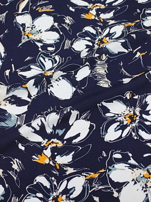 Штапель Селестина цв.чернильный, ш.1.45м, вискоза-100%, 90гр/м.кв - Купава фото 7