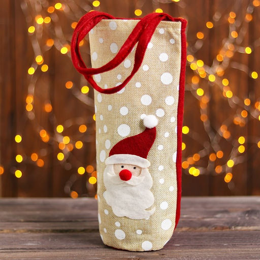 Чехол на бутылку с ручками Зимний праздник, виды МИКС