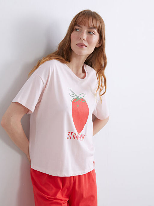 ?ilek Bask?l? Kad?n Kaprili Pijama Tak?m?