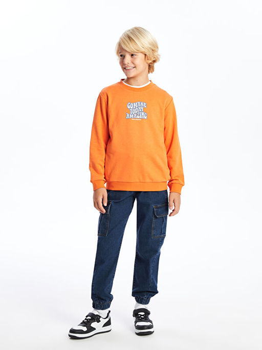 Bisiklet Yaka Erkek ?ocuk Sweatshirt - Waikiki фото 5