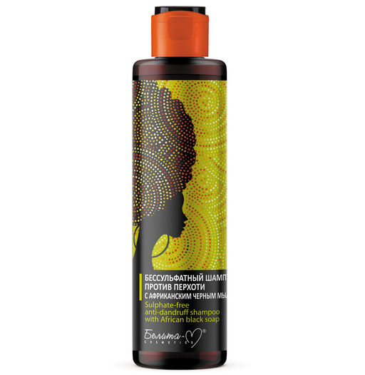 Белита-М AFRICAN BLACK SOAP Шампунь против перхоти Бессульфатный 250г