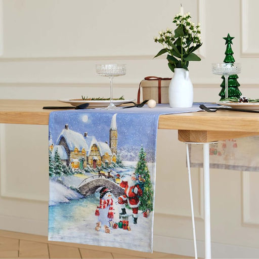 Дорожка на стол Этель Рождественский вечер 40х147 +/- 5 см, 100% хл, саржа 190 гр/м2  фото 2