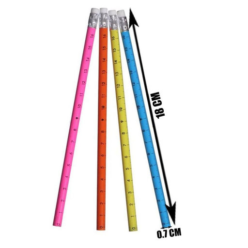 Цена за 48 шт. Карандаш чернографитный с ластиком Линейка, твёрдость НВ, корпус круглый, МИКС - Calligrata фото 4