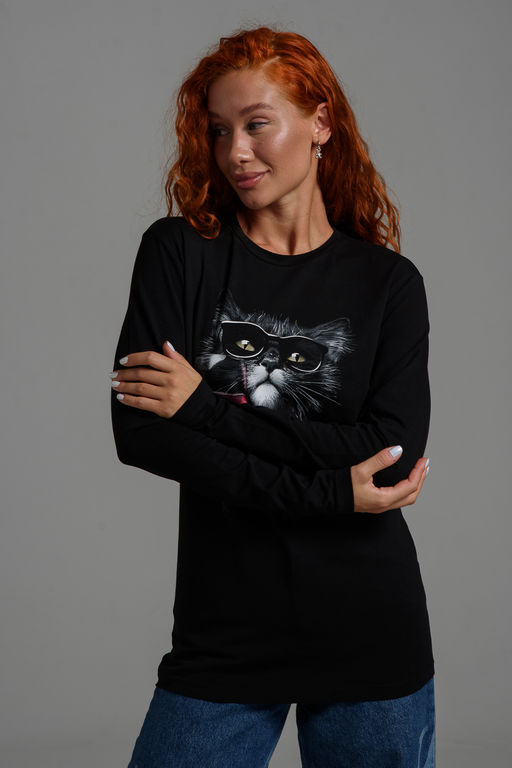 8541 Футболка с длинным рукавом женская