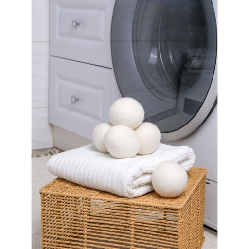 Шарики для стирки и сушки белья, набор 6 шт., натуральная шерсть