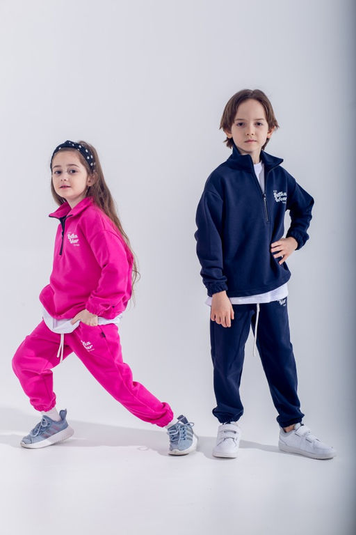 073 Детский костюм, фуксия (3хнитка петля) - Knitka wear фото 6