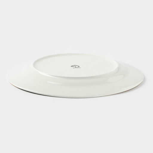 Тарелка обеденная Доляна «Малахитовая шкатулка», d=25 см, фарфор, зелёная