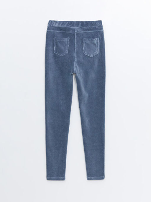 Beli Lastikli Kadife K?z ?ocuk Tayt