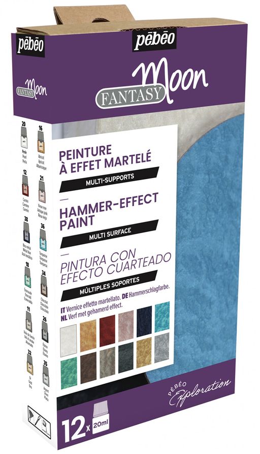 PEBEO Набор красок Fantasy Moon Исследование с фактурным эффектом 12 цв. х 20 мл 757441