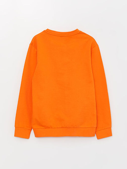 Bisiklet Yaka Bask?l? Uzun Kollu Erkek ?ocuk Sweatshirt - Waikiki фото 3