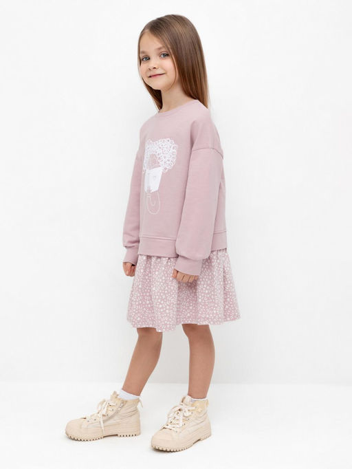 КР 5835/розовый лед платье для дев