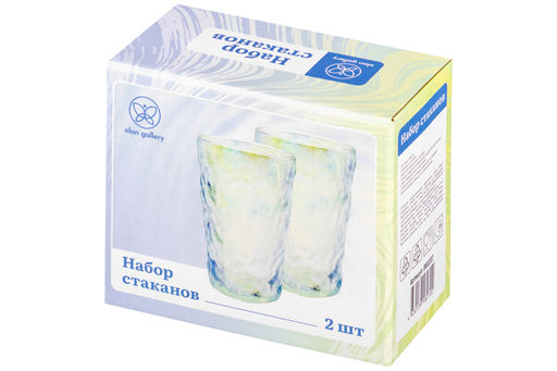 Набор 2 стаканов 360 мл 8*8*13,5 см стекло - Elan gallery фото 6