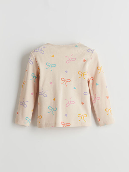 Bisiklet Yaka Kurdele Detayl? K?z ?ocuk Ti??rt