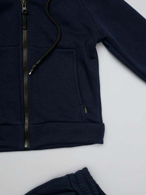 058 Детский утепленный костюм на молнии, т.синий - Knitka wear фото 4