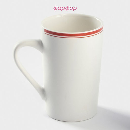 Кружка Доляна «Понедельник», 380 мл, фарфор, белая