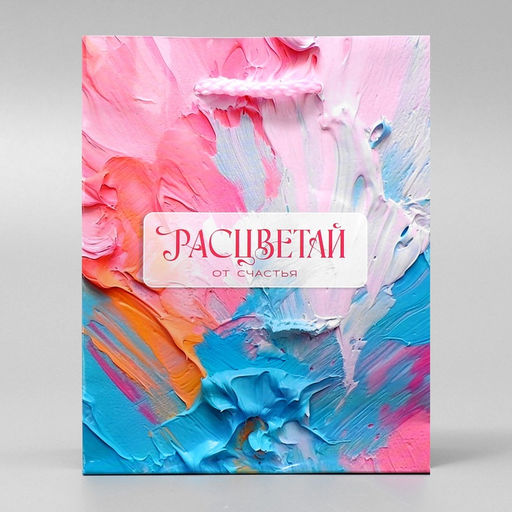 Цена за 2 шт. Пакет подарочный ламинированный, упаковка, «Счастье», S 12 х 15 х 5.5 см