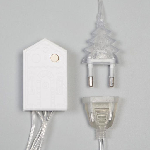 Гирлянда Бахрома 2.4?0.9 м с насадками Олень, IP20, прозрачная нить, 138 LED, свечение мульти, 8 режимов, 220 В - Luazon lighting фото 8