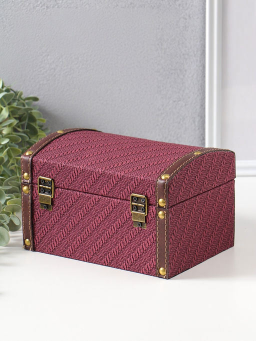 Набор шкатулок для украшений 2 шт. «Диагональ», слива