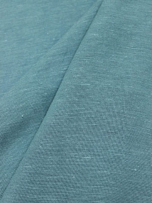 Лен с вискозой с эффектом мятости цв.Бирюзово-зеленый меланж, СОРТ2, ш.1.45м, лен-53%, вискоза-47%