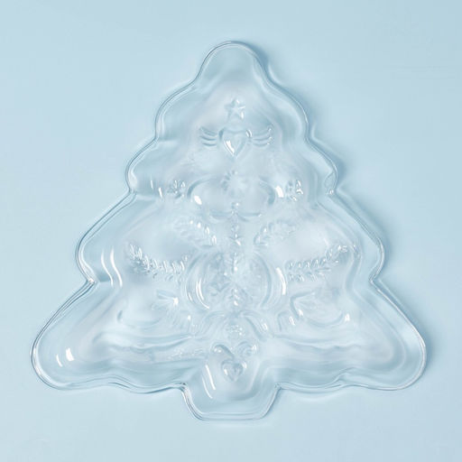 Блюдо «Новогоднее чудо. Ель», 22.2×21.2×2.7 см, стекло, прозрачное