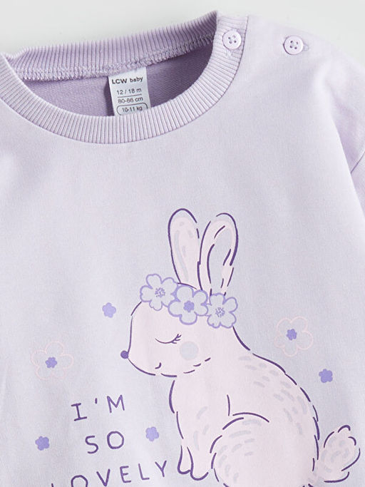 K?z Bebek Sweatshirt ve E?ofman Alt? 2li