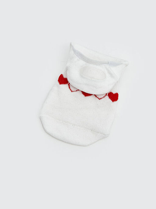 Kalp Desenli Kad?n Babet ?orap 5li