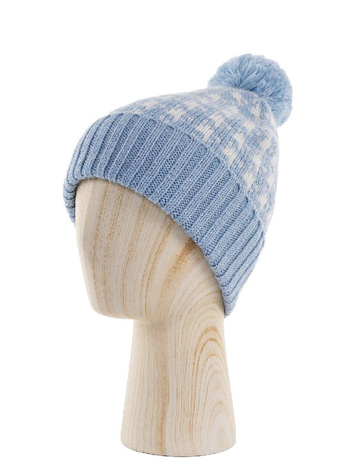 Шапка жен. шерсть+анг+нейл LB-J44008 l.blue/white - Labbra фото 9