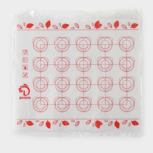 Коврик для выпечки армированный Доляна Макарун, силикон, 29.3?26 см, белый фото 6