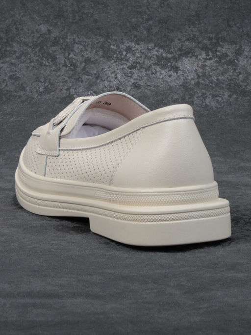 03-HY16-1D BEIGE Лоферы женские (натуральная кожа) - No name фото 5