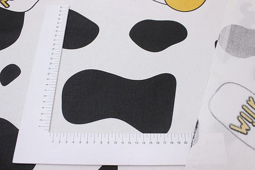 Поплин Буренка, ш.2.2м, хлопок-100%, 110гр/м.кв - Купава фото 3