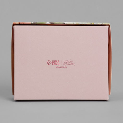 Цена за 10 шт. Кондитерская упаковка, коробка с ламинацией «Цветы», 10×8×3.5 см