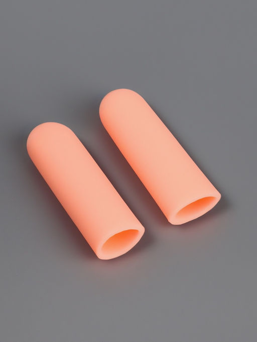 Цена за 2 шт. Напальчники для защиты пальцев, силиконовые, 2 шт., бежевые