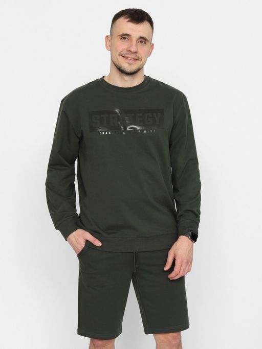 CRB wear/FSMM 60238-35 Джемпер мужской,хаки/Ex.Cherubino  фото 4