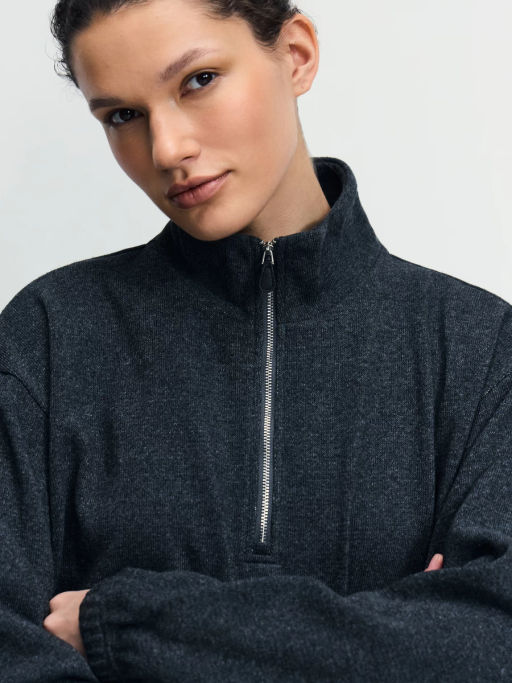 Толстовка на молнии оверсайз / Zarina