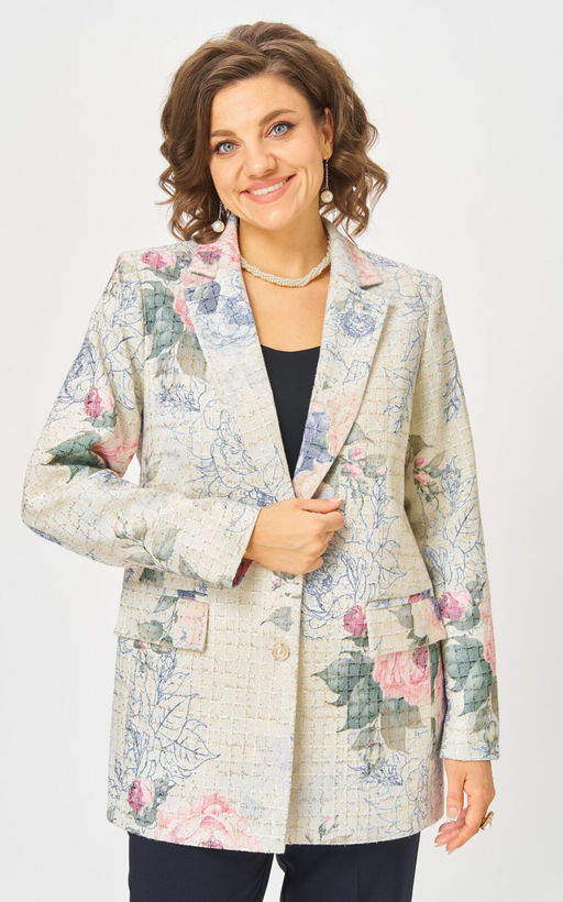 Костюм БелЭльСтиль 762/596 молочный твид