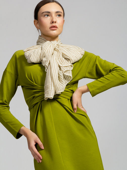 Большой, красивый двусторонний палантин с необычной выработкой по всему полотну изделия - Tantino фото 3