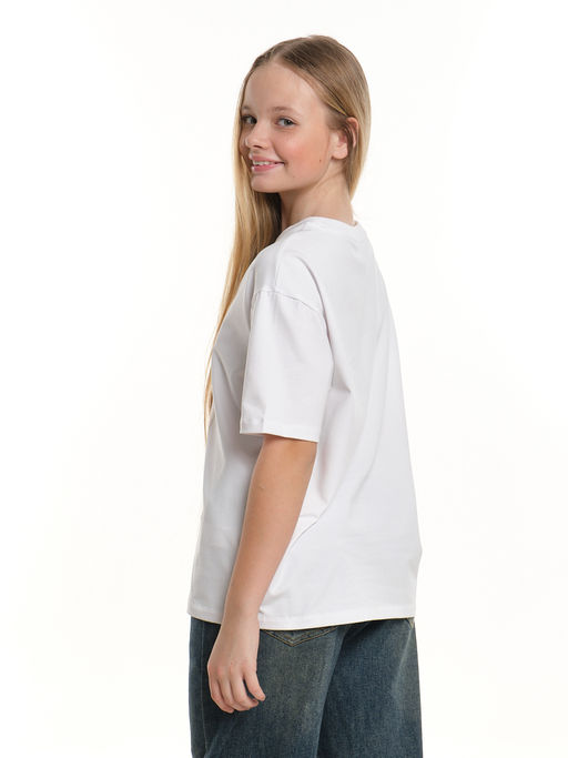 Футболка с принтом 22-9019 белый - Mini maxi фото 2