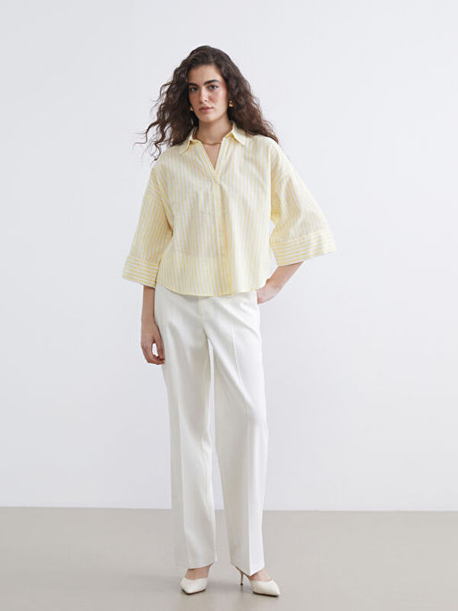 ?izgili Oversize Kad?n G?mlek