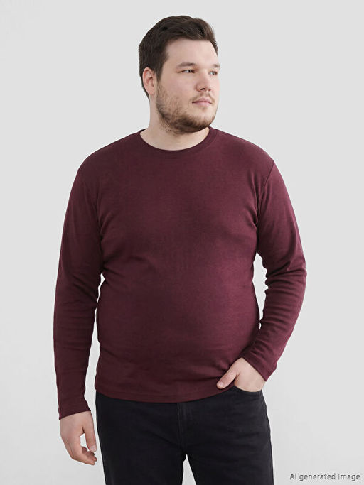 Bisiklet Yaka Uzun Kollu Erkek Ti??rt