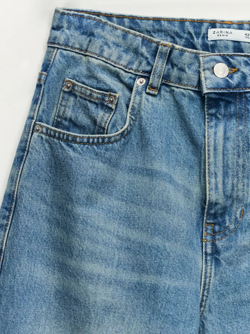 Джинсы wide leg с высокой посадкой / Zarina фото 10