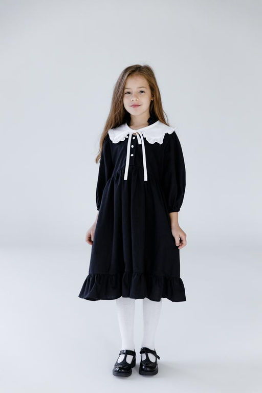 Л23-7 платье для девочки НИКОЛЬ черный - Etoelf фото 2