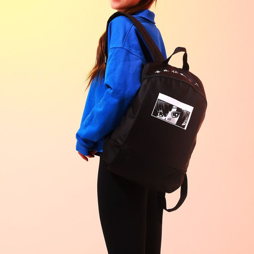 Рюкзак текстильный Аниме, 46х30х10 см, вертик карман, цвет черный - Nazamok фото 8