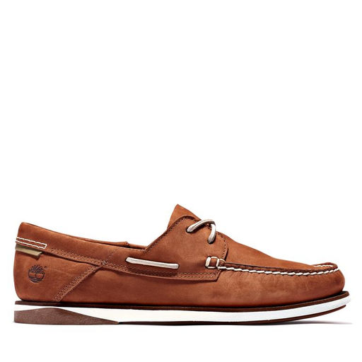 Мокасины Timberland TFO 2 Eye Classic Boat Atlantis Break красные  фото 2