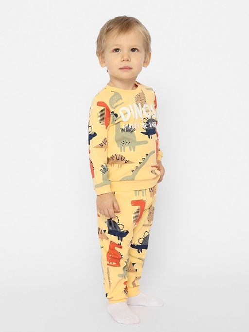 CRB wear/CSNB 90165-30-354 Комплект для мальчика (джемпер, брюки),желтый/Ex.Cherubino фото 2