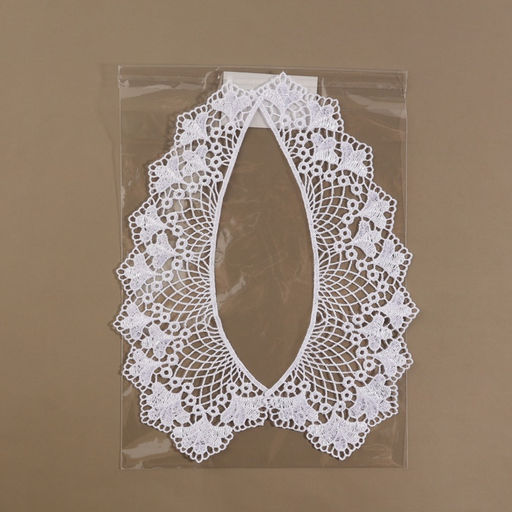 Воротник пришивной, гипюровый, 21 × 6,5 см, цвет белый