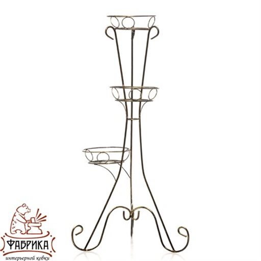 Стойка для цветов Классика на 3 цветка 18-103 - Фабрика интерьерной ковки фото 4