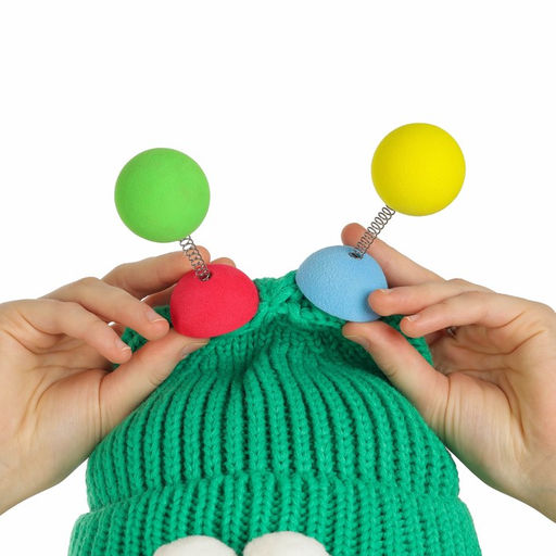 Карнавальная шапка «Глазастик» с рожками р-р 56-58, зелёная