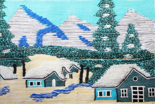 Гобелен (100*80см) сотав: джут, хлопок № Гб 131