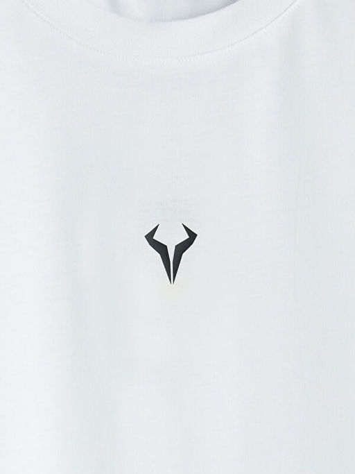 Bisiklet Yaka Bask?l? Kolsuz Erkek Ti??rt